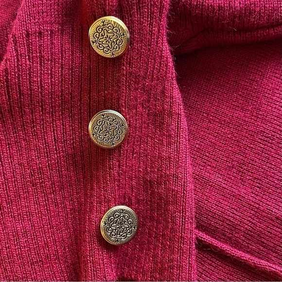 CHAUS PETITES Vintage Sweater Vest Sleeveless Cranberry Red Women Size M - Picture 5 of 9